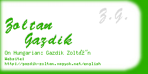 zoltan gazdik business card